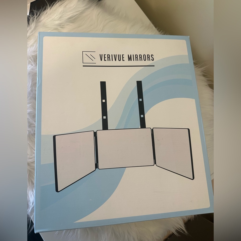 Tri-Fold Vanity Mirror with Magnifying Attachment - Picture 5 of 8